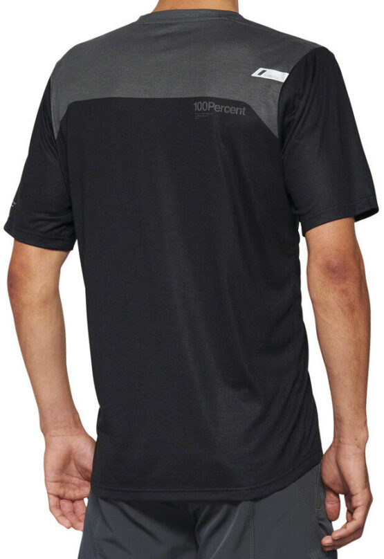 100% Men's Airmatic Jersey, Black/Charcoal, Size S - Image 2