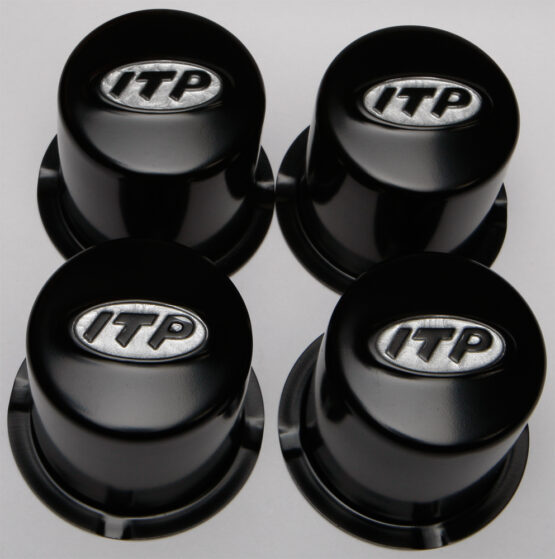 Black Delta Steel Wheel Center Cap - 4 Pack