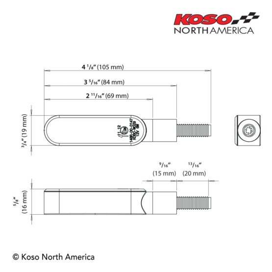 Koso Cyclone Sequential LED Turn Signals Black Pair - Image 2