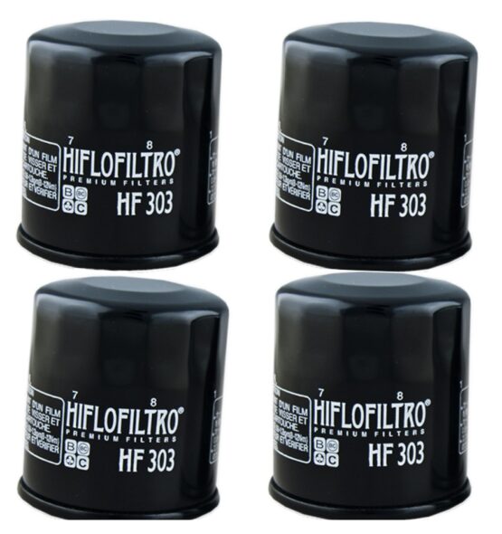 HF303 Oil Filter - Black - 4 Pack