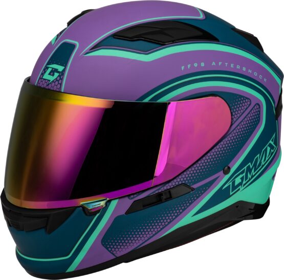 GMAX FF-98 Aftershock Helmet Matte Purple/Blue XL