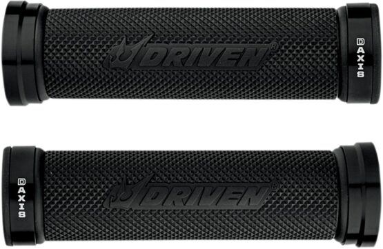 Driven D-Axis Black Anodized 7/8" Motorcycle Grips - Image 2