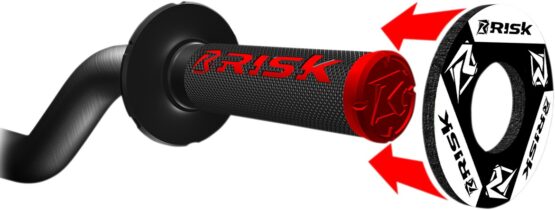Risk Racing Grip Donuts Black/White Foam Universal Pair - Image 2