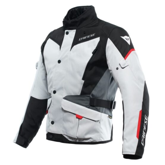 Dainese Tempest 3 D Dry Jacket Glacier Gray Black Lava Red 48