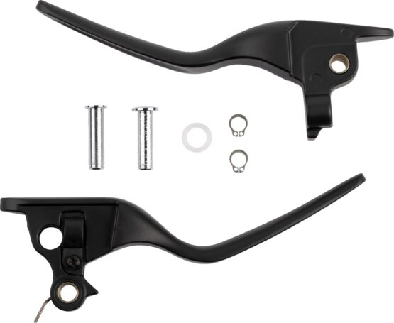 Drag Specialties Custom Lever Set Satin Black For Harley Touring Models - Image 2