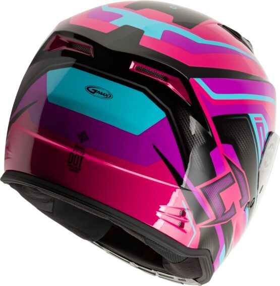 GMAX FF-18 Drift Helmet Pink/Blue/Black XL - Image 2