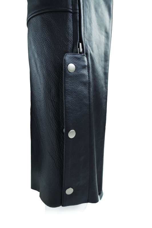 Kuryakyn Plains Leather Chaps Black Large Men's - Image 4