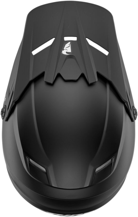 Youth Sector Full Face Offroad Helmet Solid Black Y-Medium - Image 2