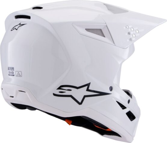 Alpinestars SM3 Solid MX Helmet Gloss White 2XL - Image 3