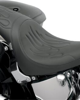 Predator Flame Stitched Leather 2-Up Seat - Black