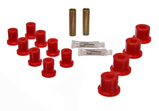 Energy Suspension Leaf Spring Bushing Set - Red Fits Jeep