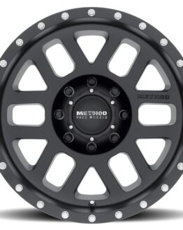 MR306 Mesh 18x9 +18mm Offset 8x6.5 130.81mm CB Matte Black Wheel