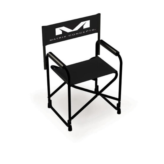 Matrix Concepts Pit Chair Black Folding Director Style - Image 2