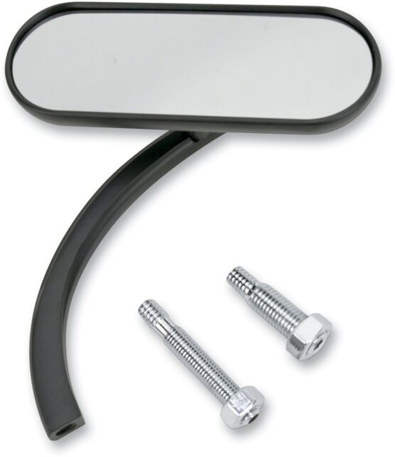 Arlen Ness Mini Oval Mirror Black Right 4-1/2"x1-1/2" - Image 2