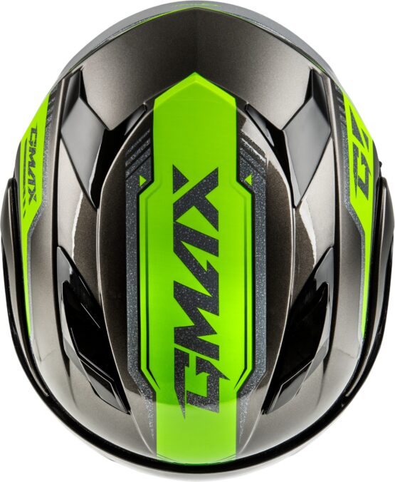 GMAX MD-01 Volta Modular Helmet Black/Silver/Green XL - Image 3