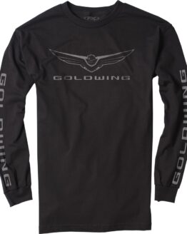 Factory Effex Men's Gold Wing Icon Long Sleeve Tee Black XL
