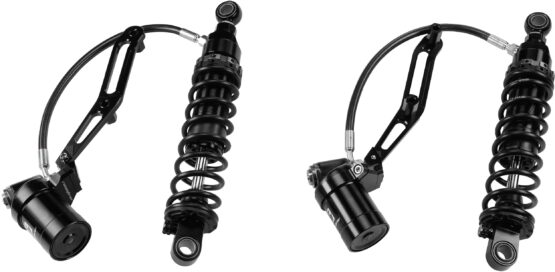 HardDrive Touring Remote Reservoir Shocks 13in Standard Weight For Harley Touring