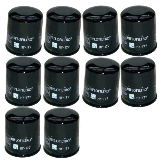 HF177 Oil Filter - Black - 10 Pack