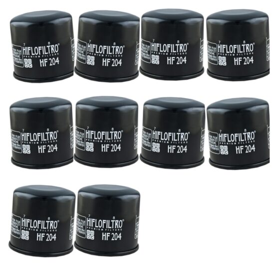 HF204 Oil Filter - Black - 10 Pack