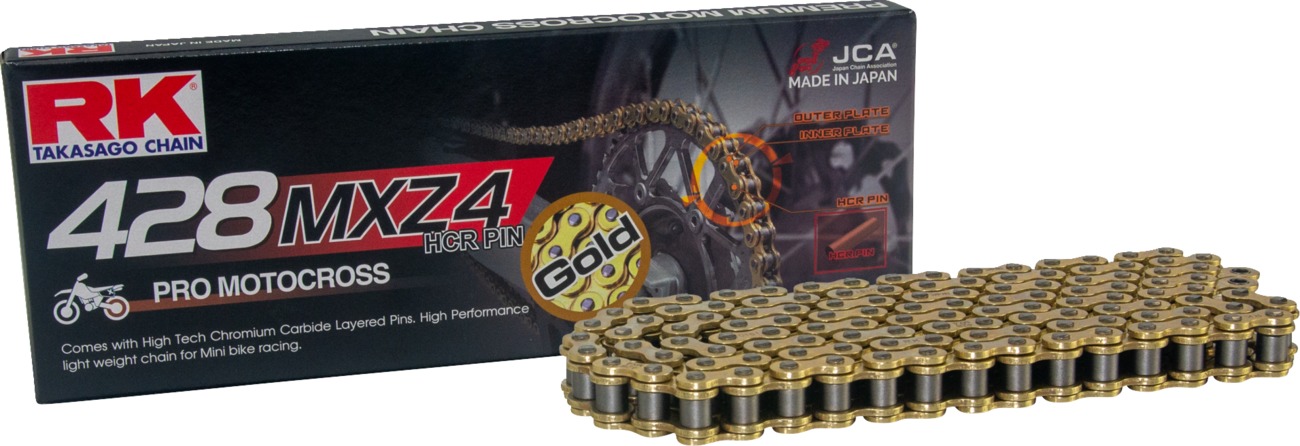 RK 428 MXZ4 Gold Chain 120 Link Motocross Off-Road - Image 3