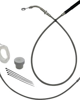 Fat Baggers EZ Install +4" Braided Cable Kit Polished For 21-25 FLTR