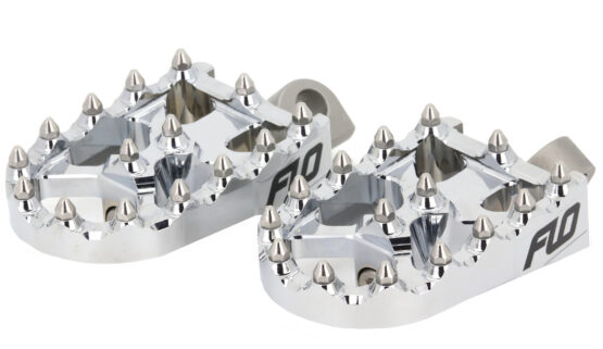 FLO Moto Style Footpeg Set Chrome 2x3.125in For Harley Davidson