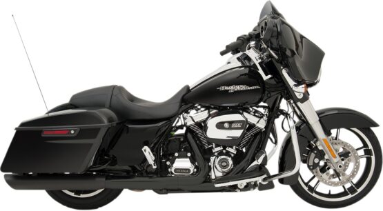 Dual Black 4" Slip On Exhaust Slash-Down - Image 2