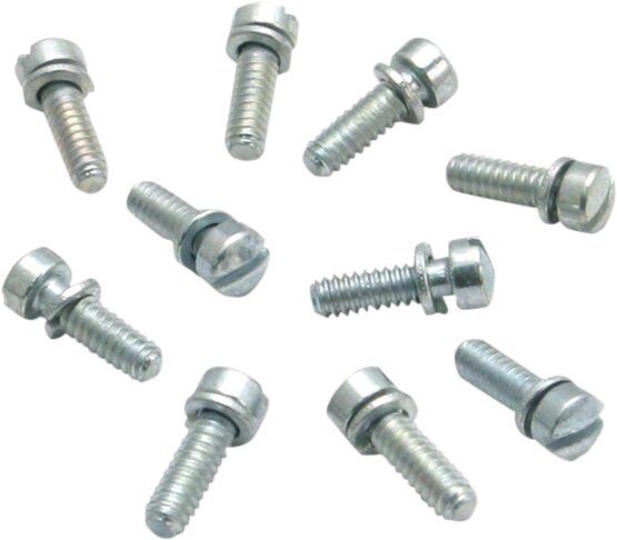 S&S Cycle Float Bowl Slotted Screws 10-24 x 3/4in 10 Pack