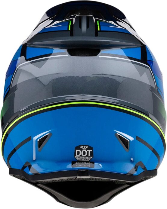 Z1R Rise MC Helmet 4XL Blue/Hi-Vis Yellow Unisex - Image 3