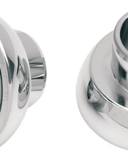 Drag Specialties Neck Post Bearing Cups with Races Chrome Pair For Harley