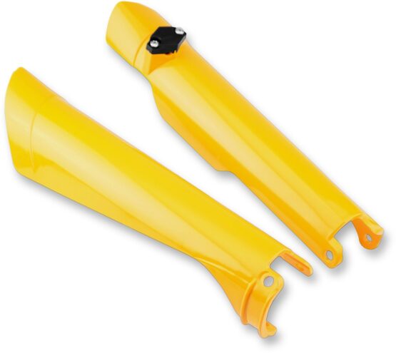 Cycra Yellow Fork Guards Plastic Fits 01-14 KTM 125-500 SX/XC/FE/FS/TE