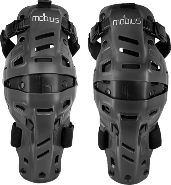 Mobius X8H Hybrid Knee Support Guard L/XL Black Gray Adult Pair - Image 3