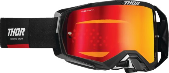 THOR Activate Motocross Goggle Black/Red Adult Mirrored Lens