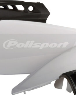 Plastic Side Number Plate - Black/White