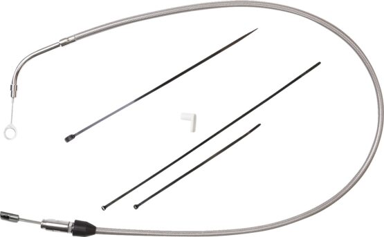 Drag Specialties Quick Connect Upper Clutch Cable Chrome For Harley FLHX FLHTK