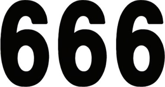 Factory Effex 4" Pro Numbers Black #6 Pack of 3 Decals
