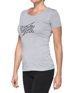 100% Women's Fioki Tee Heather Grey - Size Large