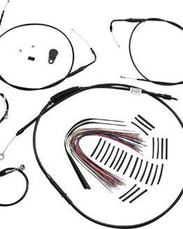 Extended Black Control Cable Kit for 14" Gorilla Bars