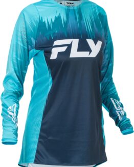 Fly Racing Women's Lite Jersey Aqua/Navy/White Large