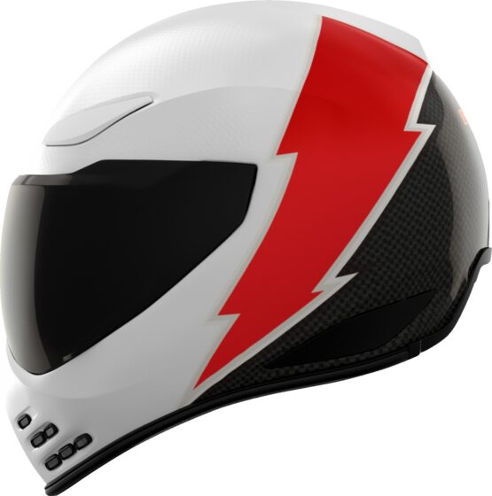 ICON Domain Slabtown Full Face Helmet White Red Large - Image 2
