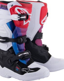 Alpinestars Youth Tech 7S Boots White Black Rainbow US 3 / EU 35.5