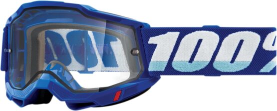 100% Accuri 2 Enduro Dual Pane Goggles Blue Clear Lens Adult