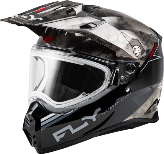 Fly Racing Trekker CW Conceal Helmet Electric Shield XL Black/Grey/White