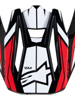 Alpinestars S-M5 Visor Action 2 Black/White/Bright Red Glossy