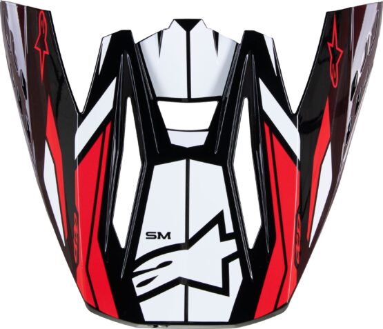 Alpinestars S-M5 Visor Action 2 Black/White/Bright Red Glossy