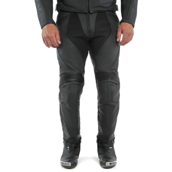 Dainese Pony 3 Men's Perforated Leather Pants, Black, Size 50