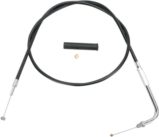 Drag Specialties Black Vinyl Throttle/Idle Cable 44in For Harley-Davidson
