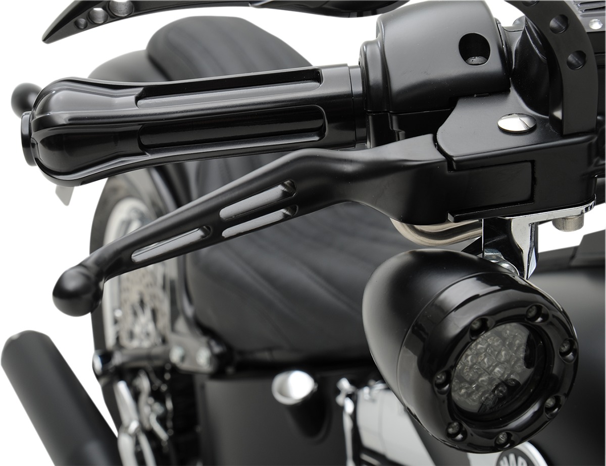 Drag Specialties Slotted Wide Blade Lever Set Matte Black For Harley-Davidson - Image 3