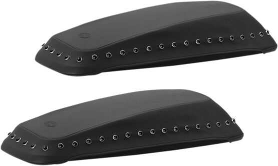 Mustang Studded Saddlebag Lid Covers Black - Image 2