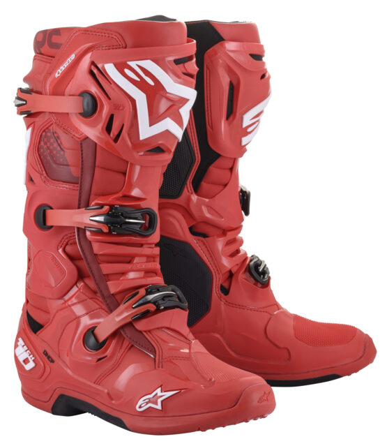 Alpinestars Tech 10 Boots Red Size 8 Off-Road Motocross
